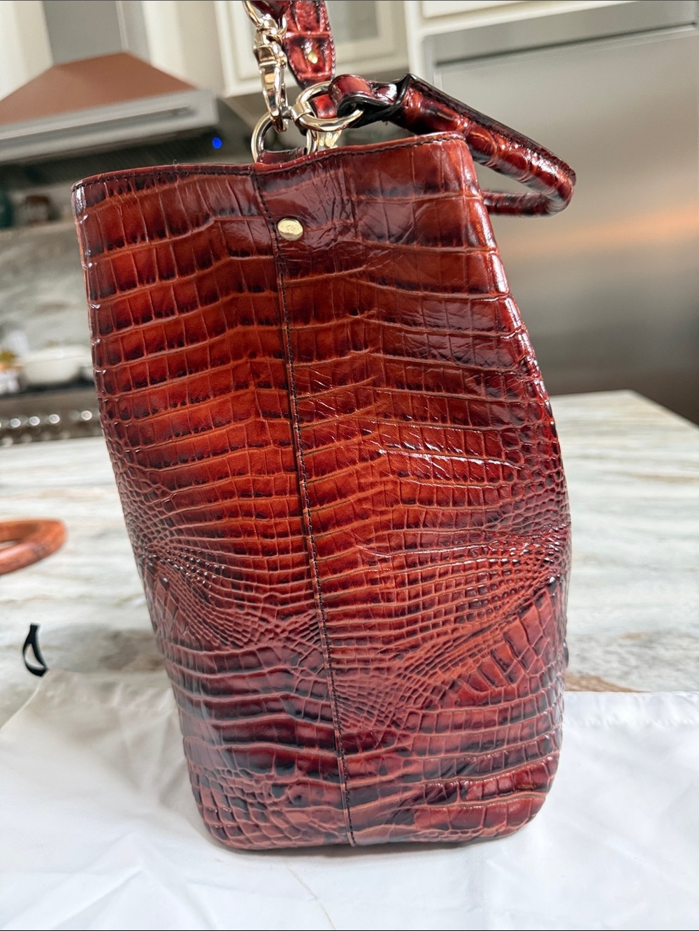 Authentic BRAHMIN AMELIA shoulder bag in pecan Melbourne - Picture 6 of 7